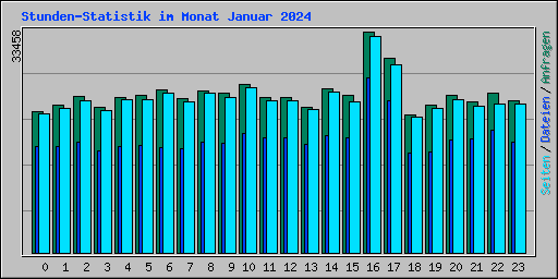 Stunden-Statistik im Monat Januar 2024