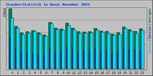 Stunden-Statistik im Monat November 2024